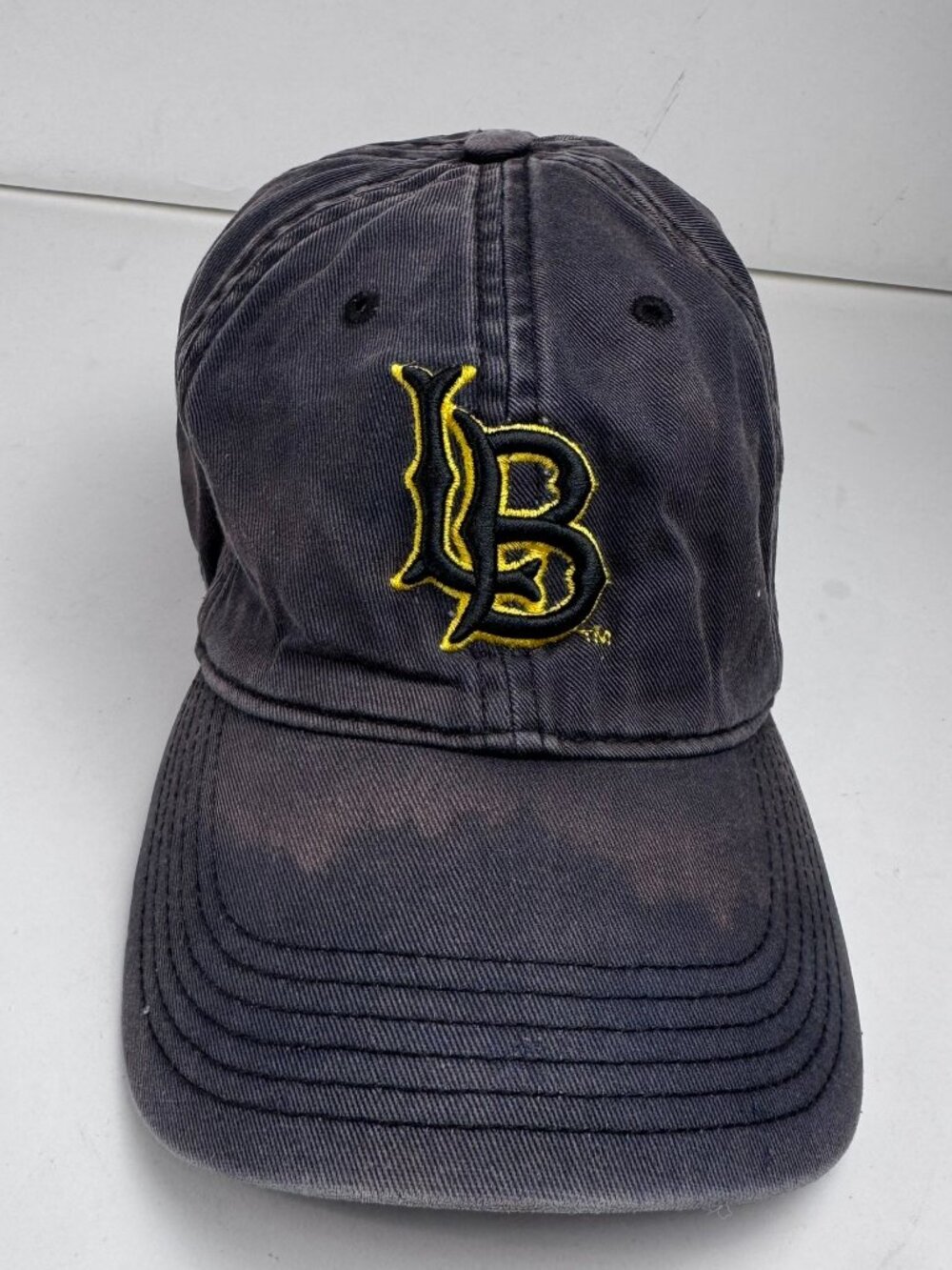 Legacy Athletic Washed Black Cotton Strapback Dad Hat Cap Distressed Fade